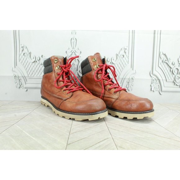 Volcom Sub Zero Brown Leather Insulated Padded Collar Winter Boots Size 12 - Picture 3 of 9